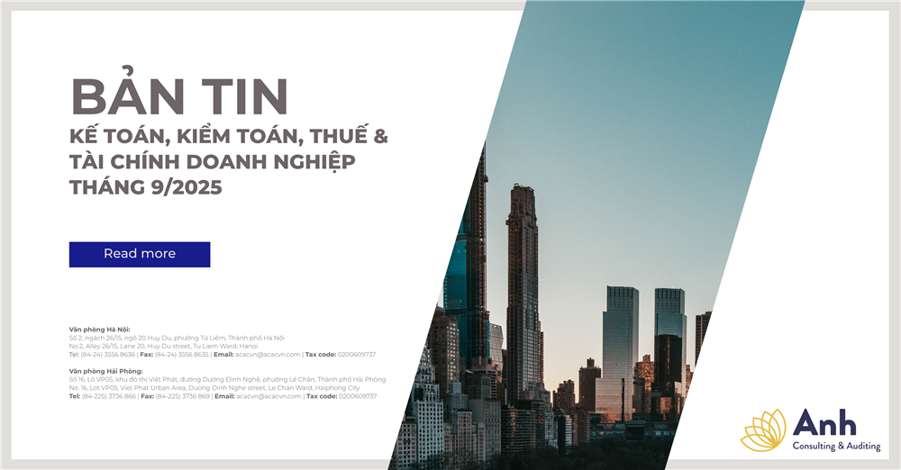 Bản tin đầu tư tài chính và thuế kỳ 30 tháng 05 năm 2025